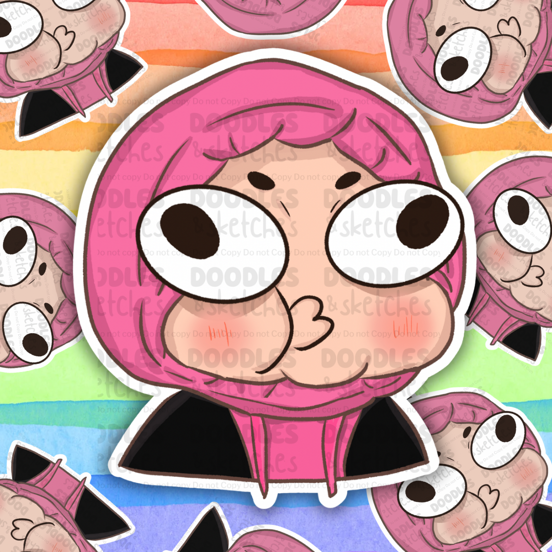 Chibi Kawaii Hunter Faces Sticker Set