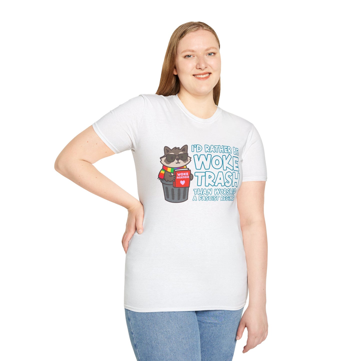 Woke Trash Raccoon Shirt – Anti-Fascist Political T-Shirt