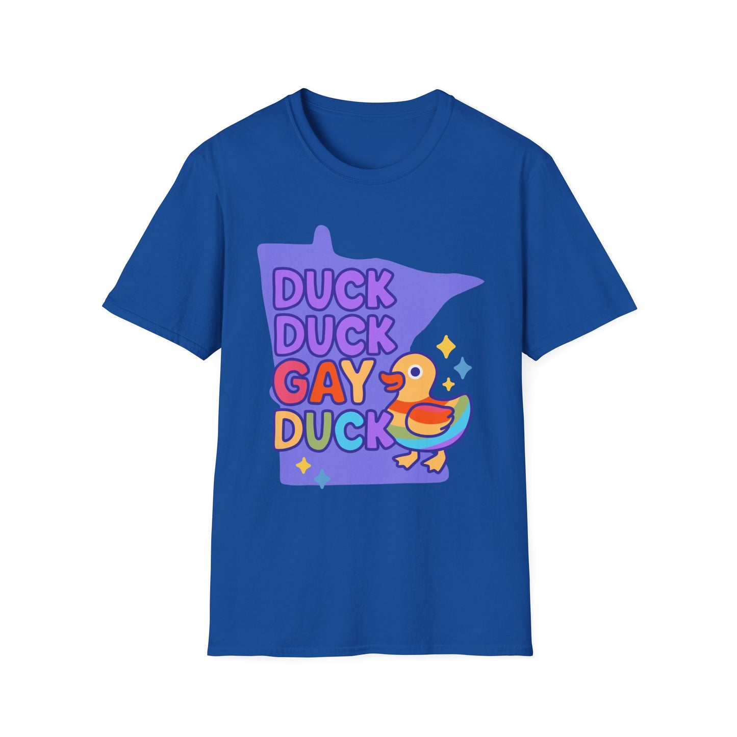 Duck Duck Gay Duck Unisex T-Shirt, LGBTQ+ Gift, Pride Friendly Shirt