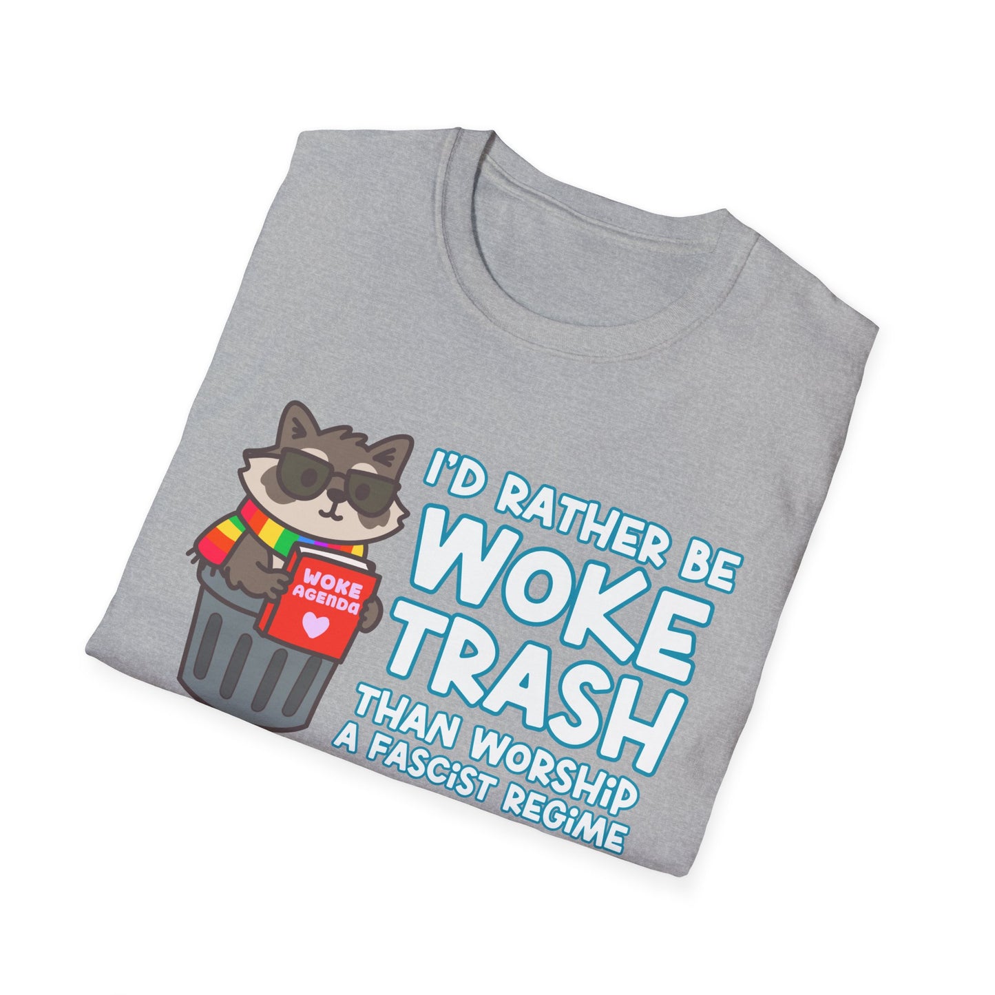 Woke Trash Raccoon Shirt – Anti-Fascist Political T-Shirt