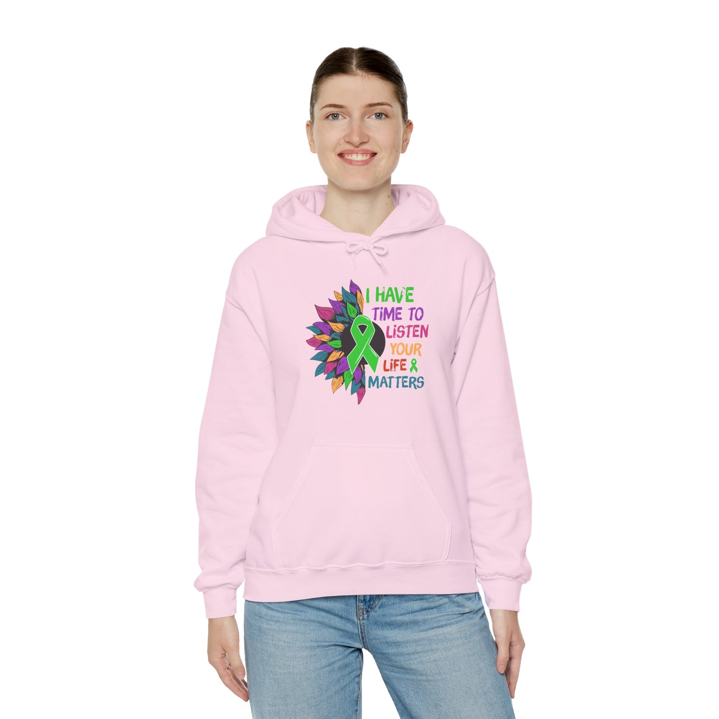 I Have Time to Listen Mental Health Hooded Sweatshirt