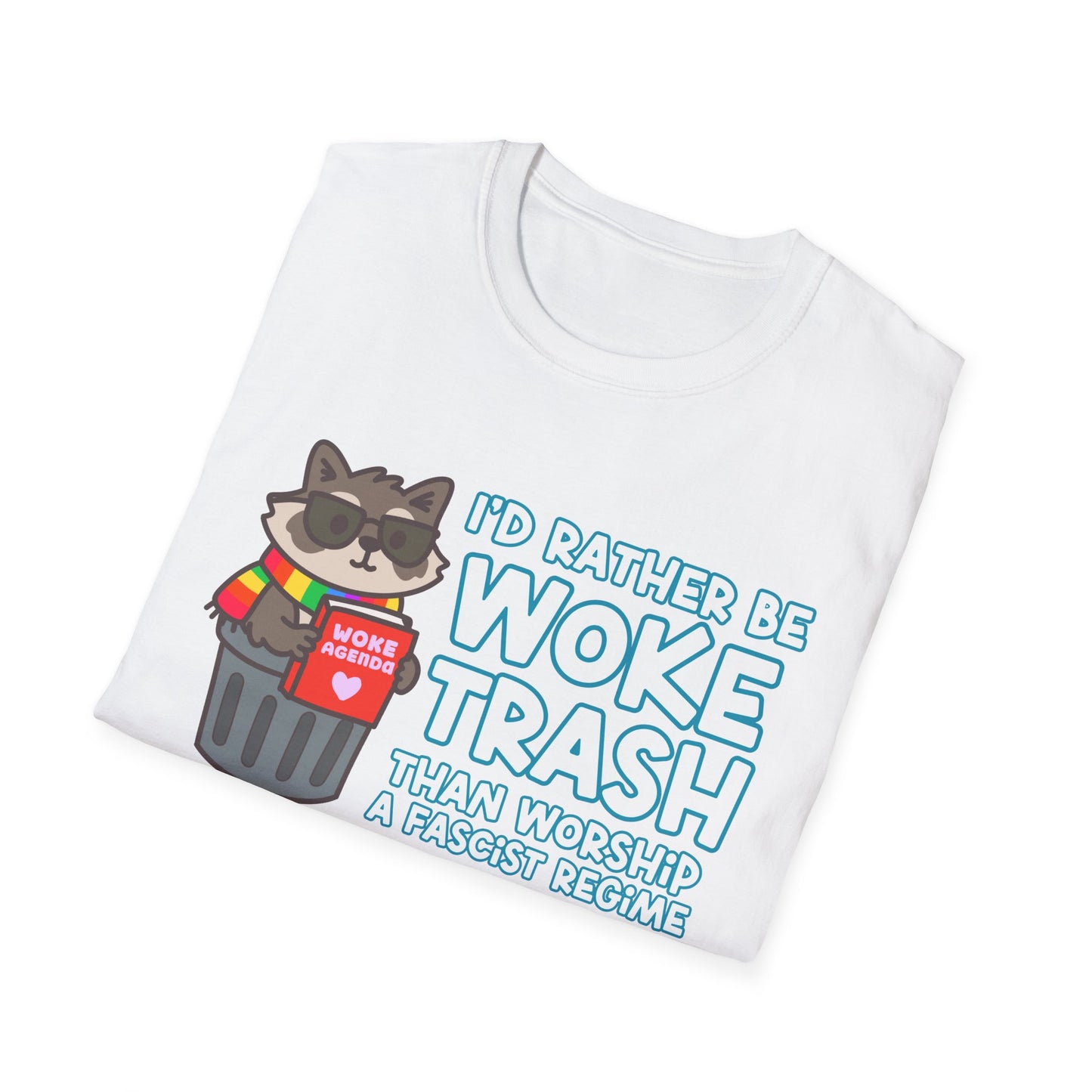 Woke Trash Raccoon Shirt – Anti-Fascist Political T-Shirt