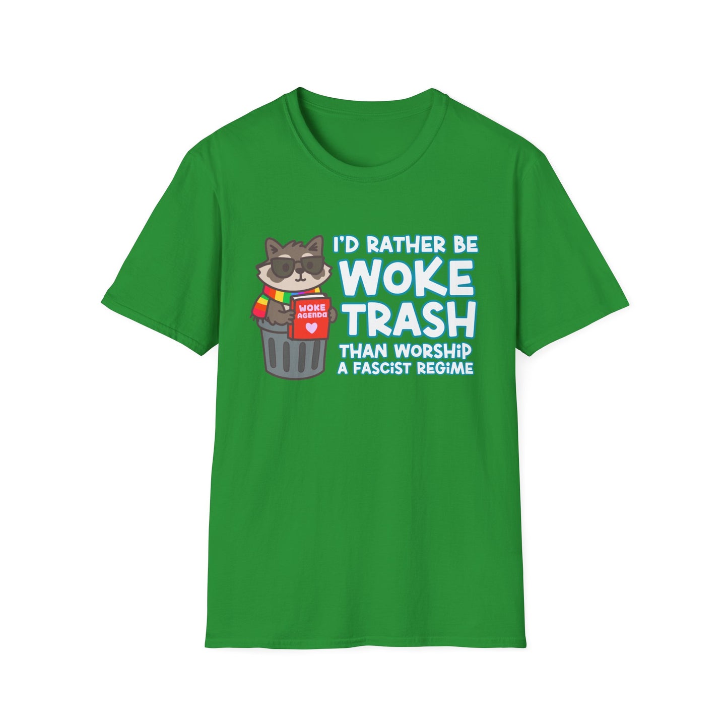 Woke Trash Raccoon Shirt – Anti-Fascist Political T-Shirt