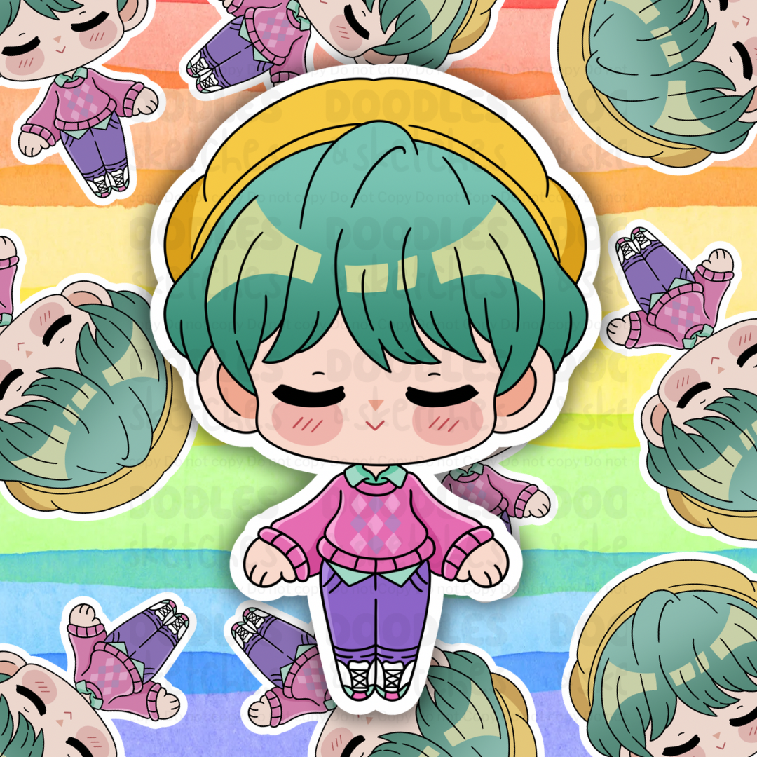 KPop Chibi Girls and Guys Sticker Set