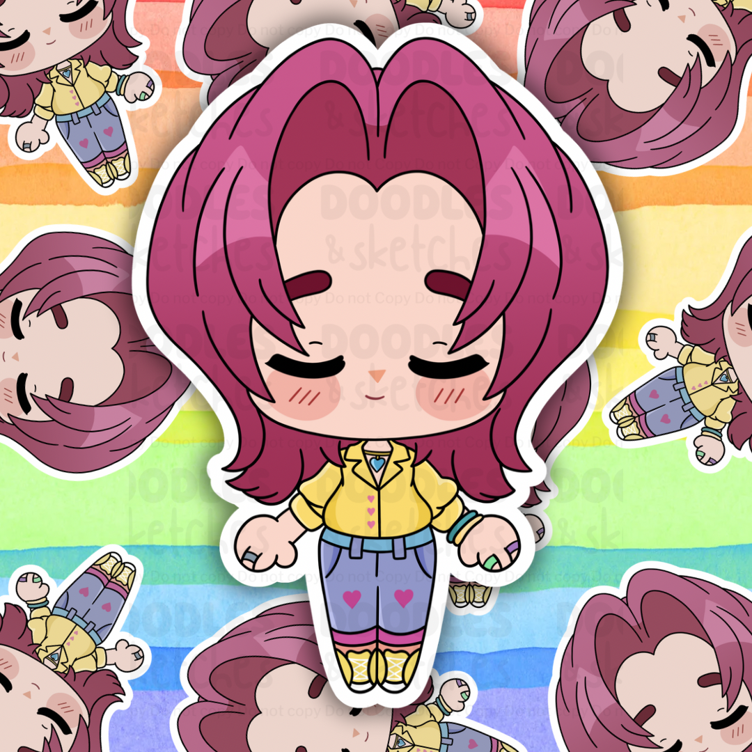 KPop Chibi Girls and Guys Sticker Set
