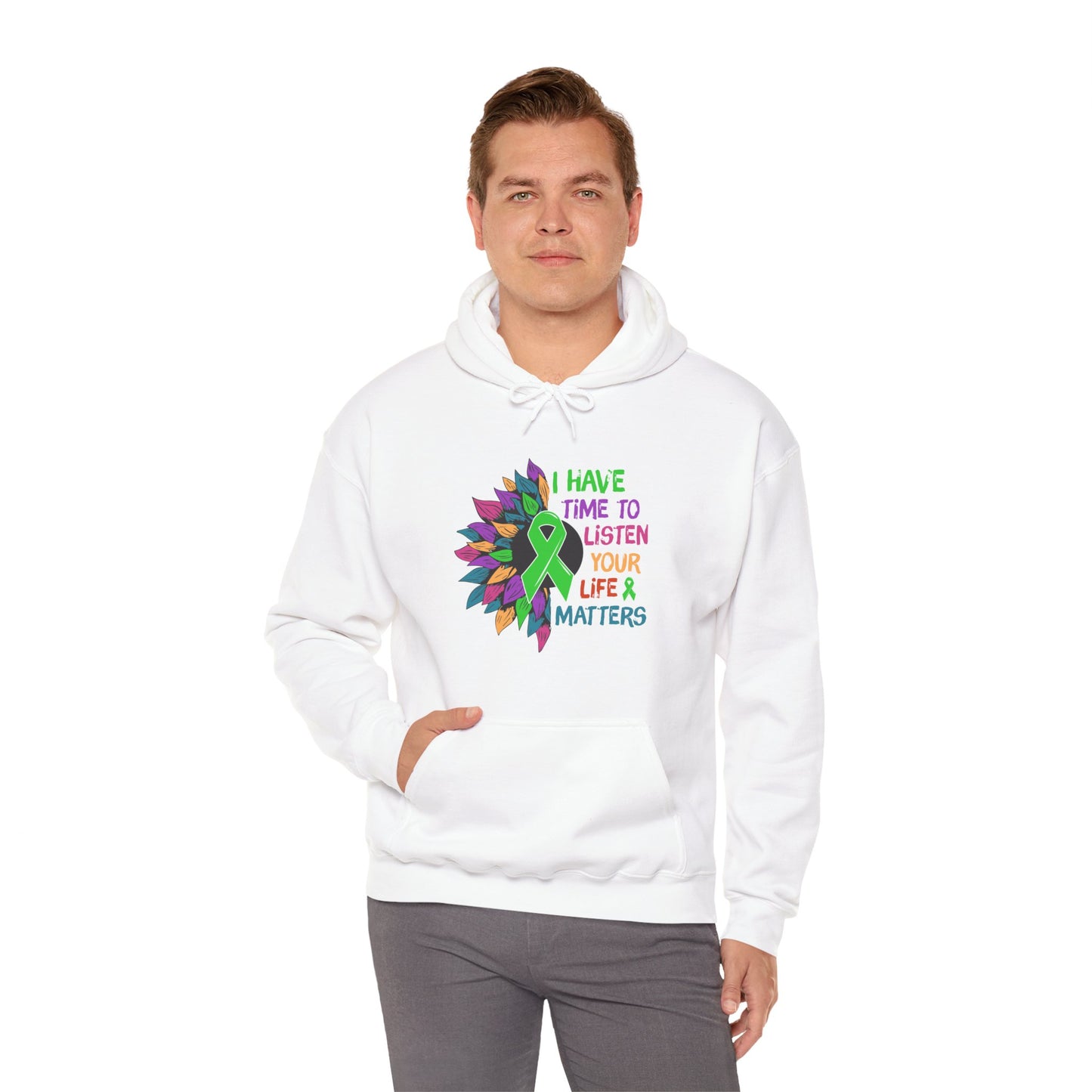 I Have Time to Listen Mental Health Hooded Sweatshirt