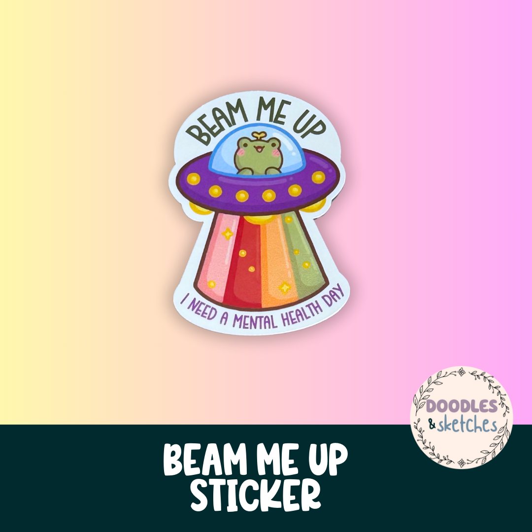 "Beam Me Up" Sticker