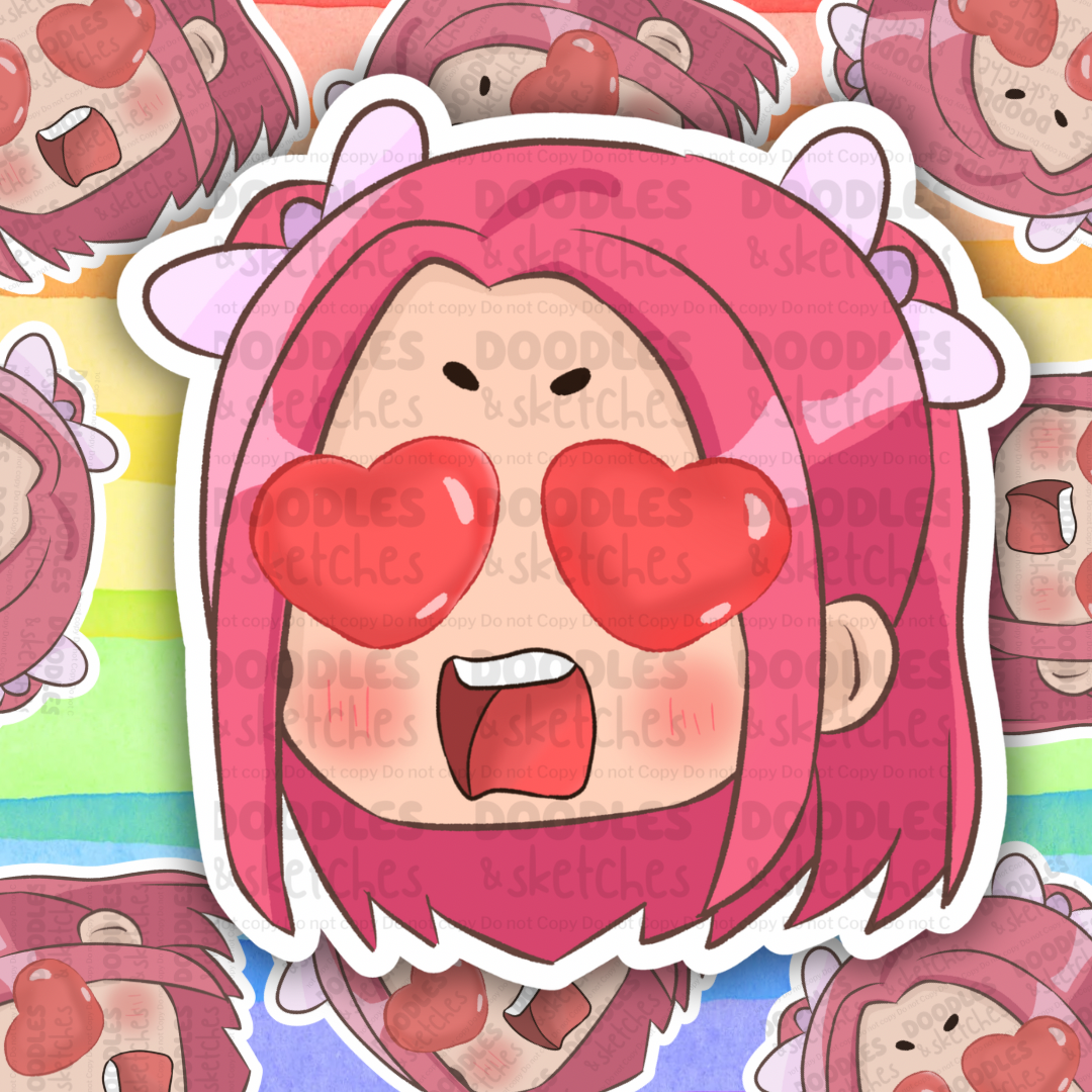 Chibi Kawaii Hunter Faces Sticker Set