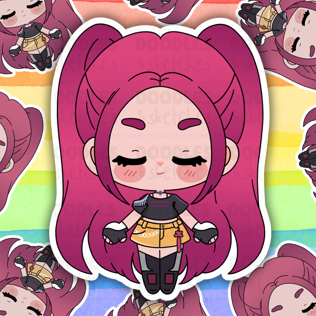 KPop Chibi Girls and Guys Sticker Set
