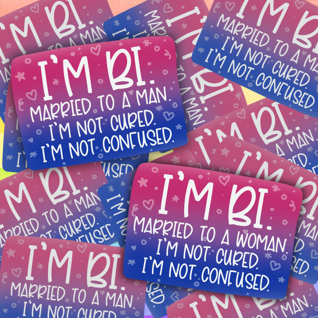 Bi and Married Sticker