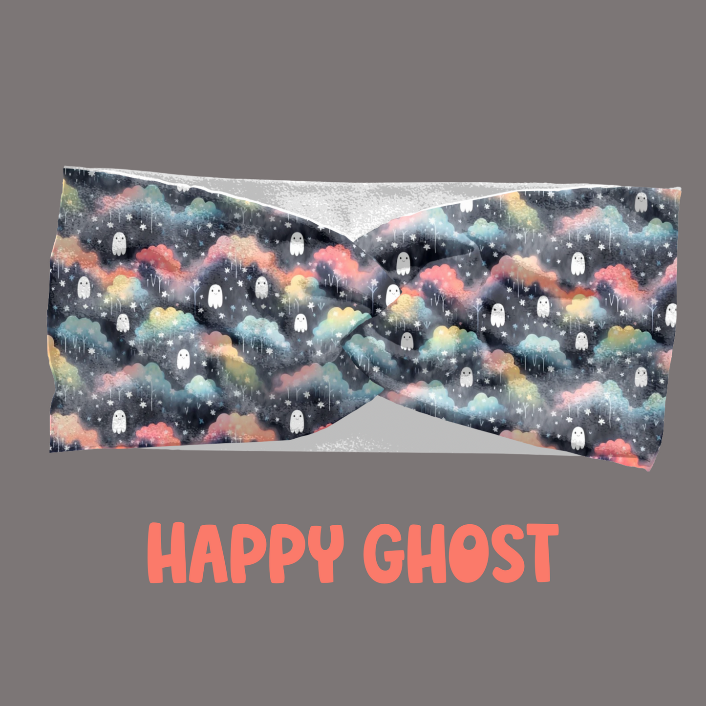 Happy Ghost – Scrunchie or Headband