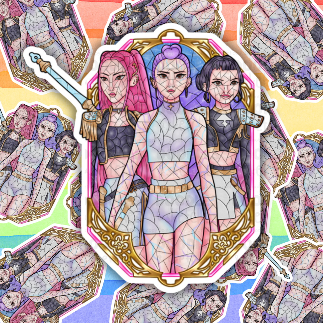 Hunters Stained Glass Sticker