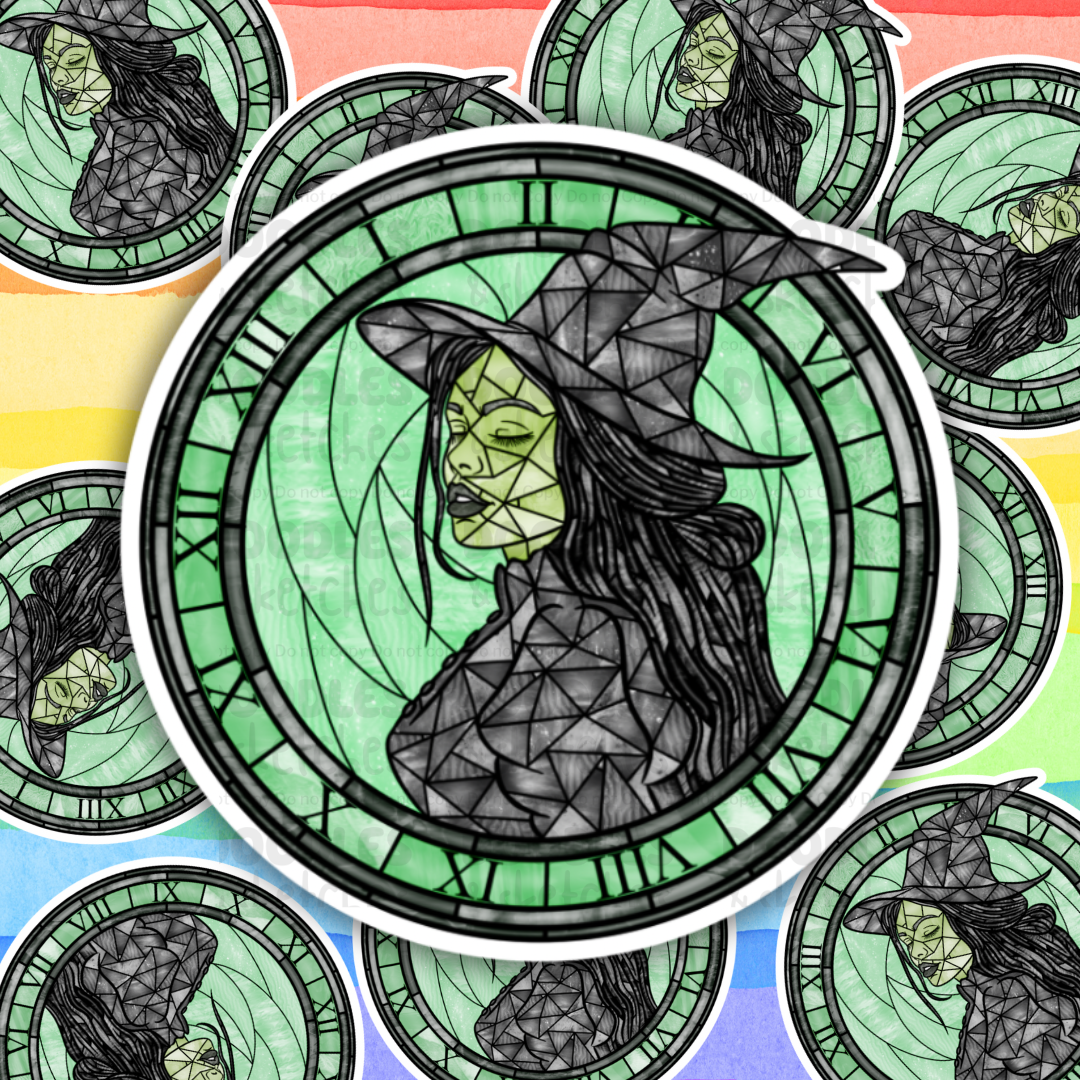Witches Stained Glass (individuals & set of 2 available)