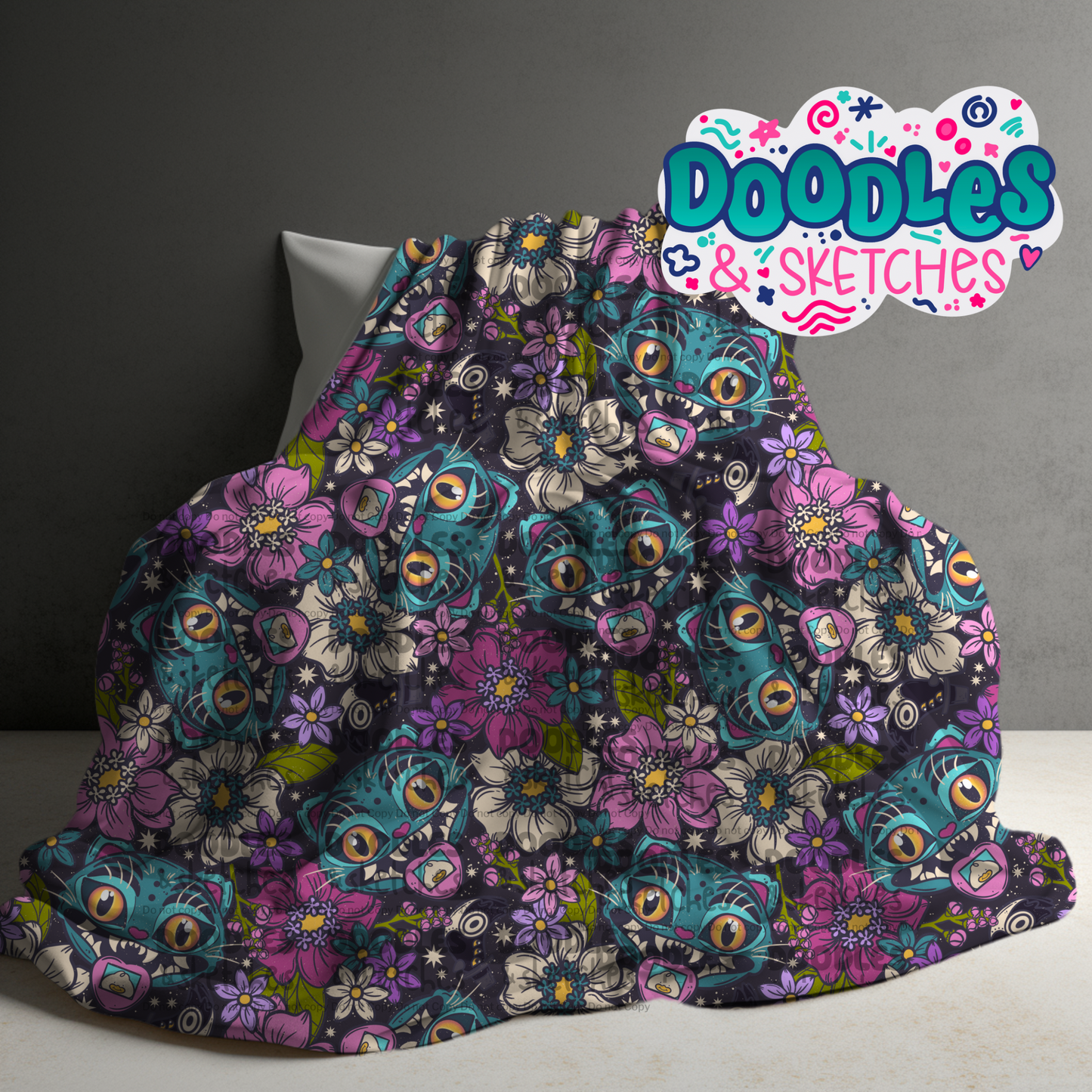 Floral Derpy Soft Touch Blanket