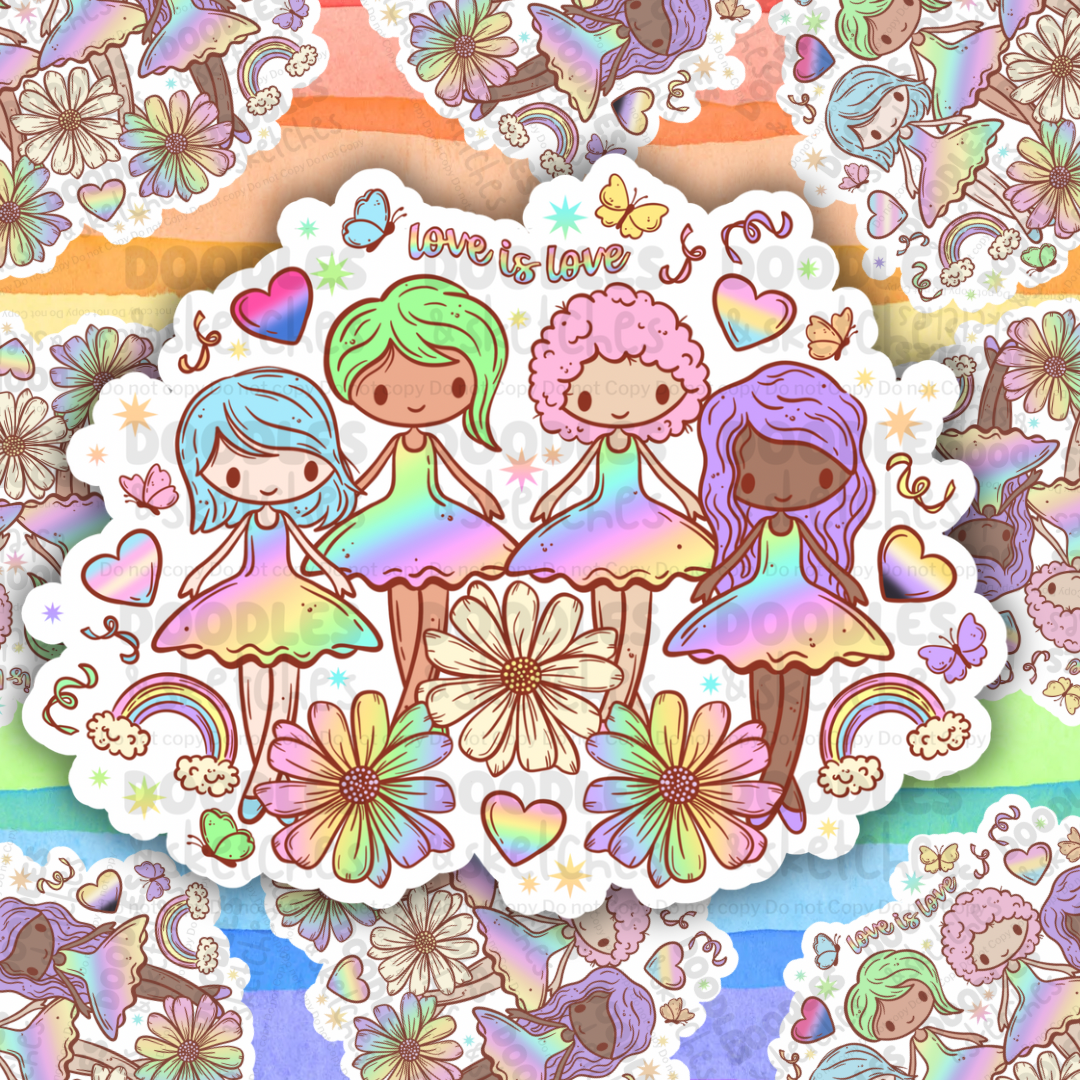 Pastel Love is Love Sticker
