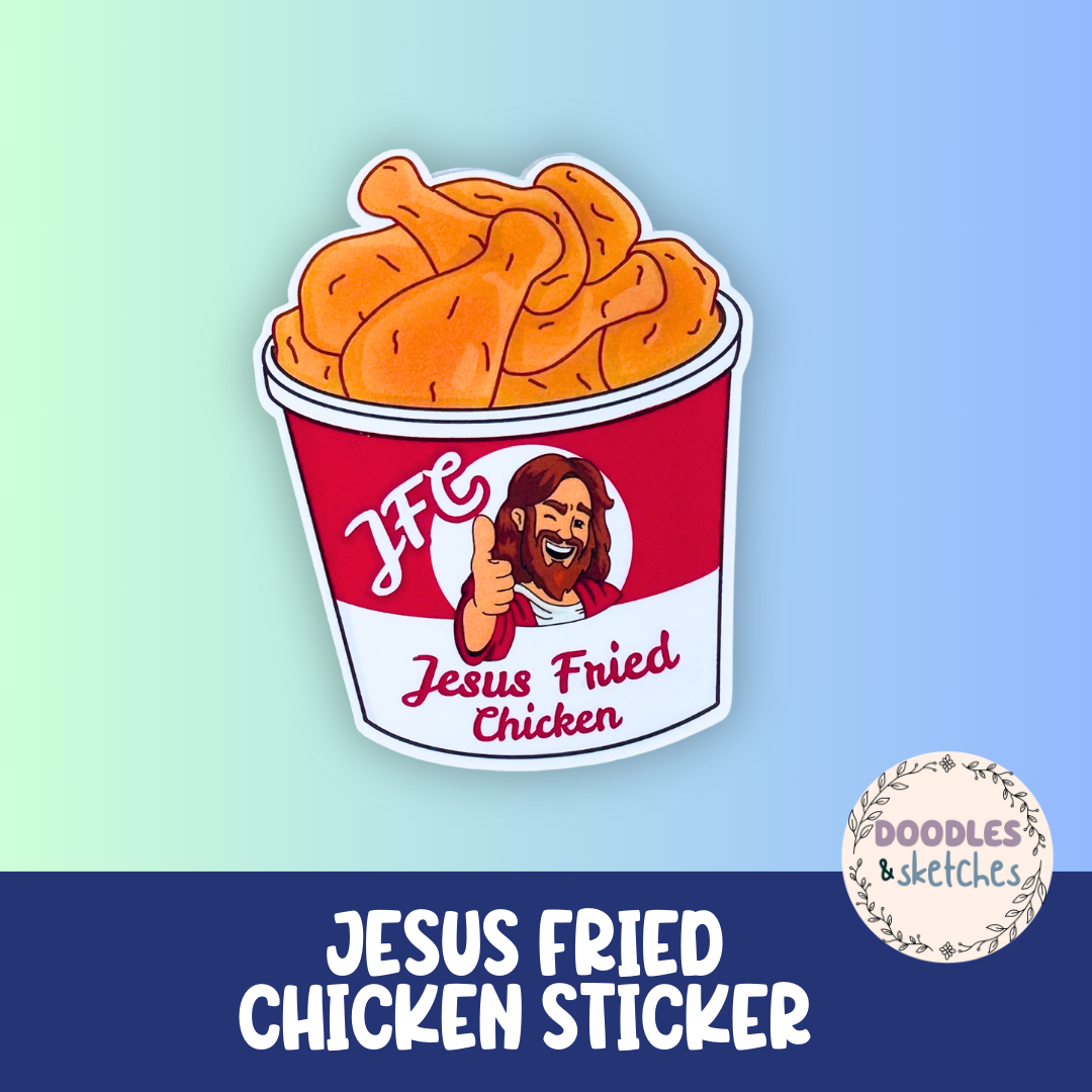 Jesus Fried Chicken Sticker