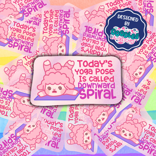 Downward Spiral Sticker