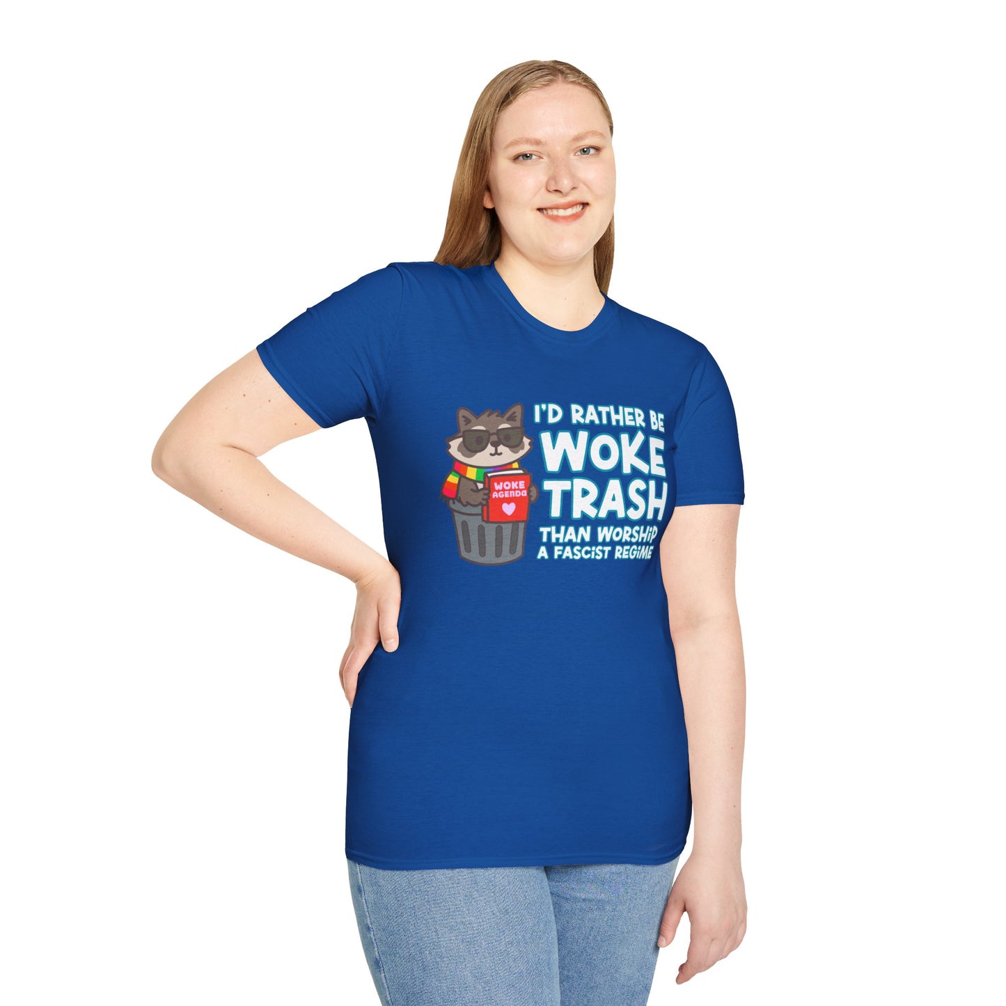 Woke Trash Raccoon Shirt – Anti-Fascist Political T-Shirt