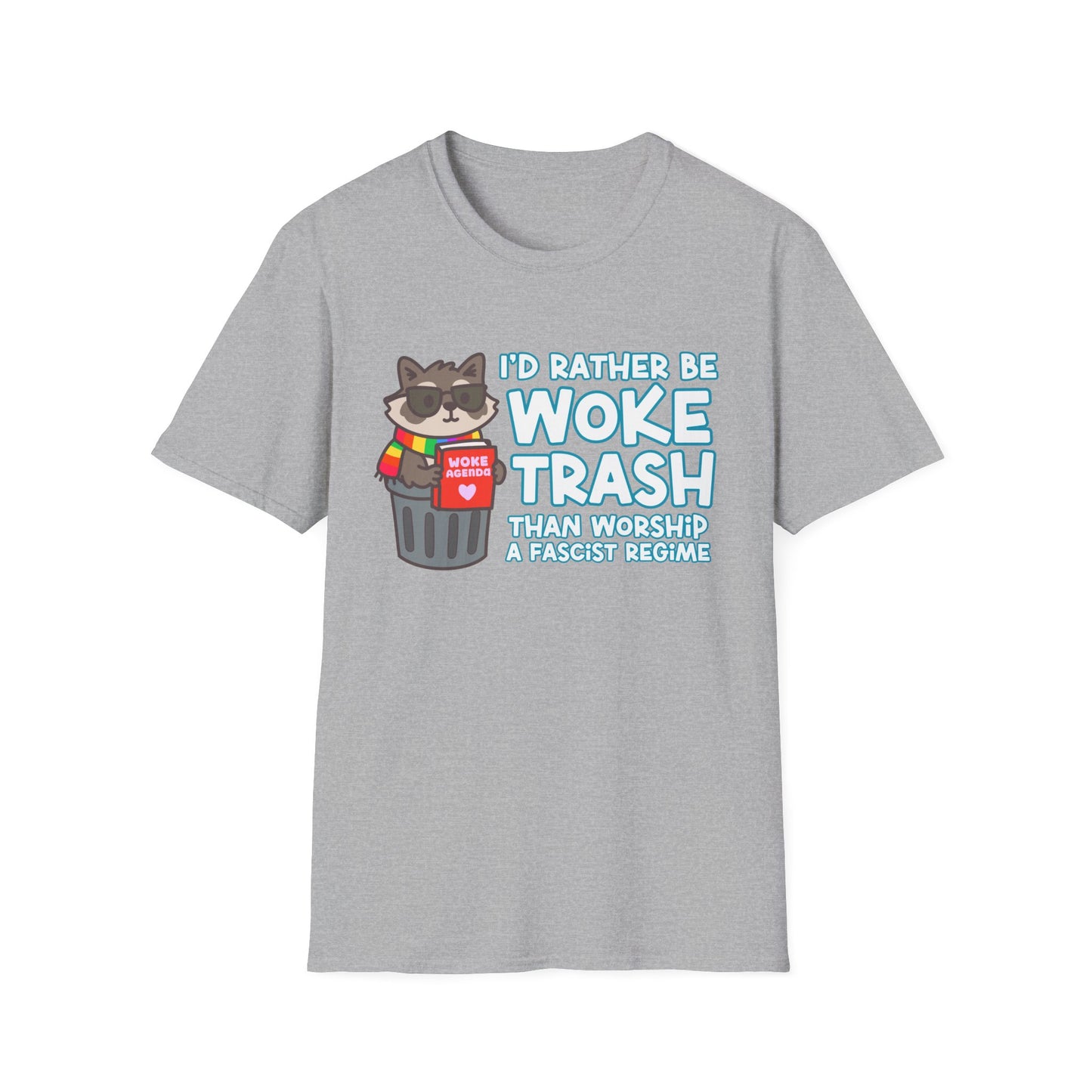 Woke Trash Raccoon Shirt – Anti-Fascist Political T-Shirt
