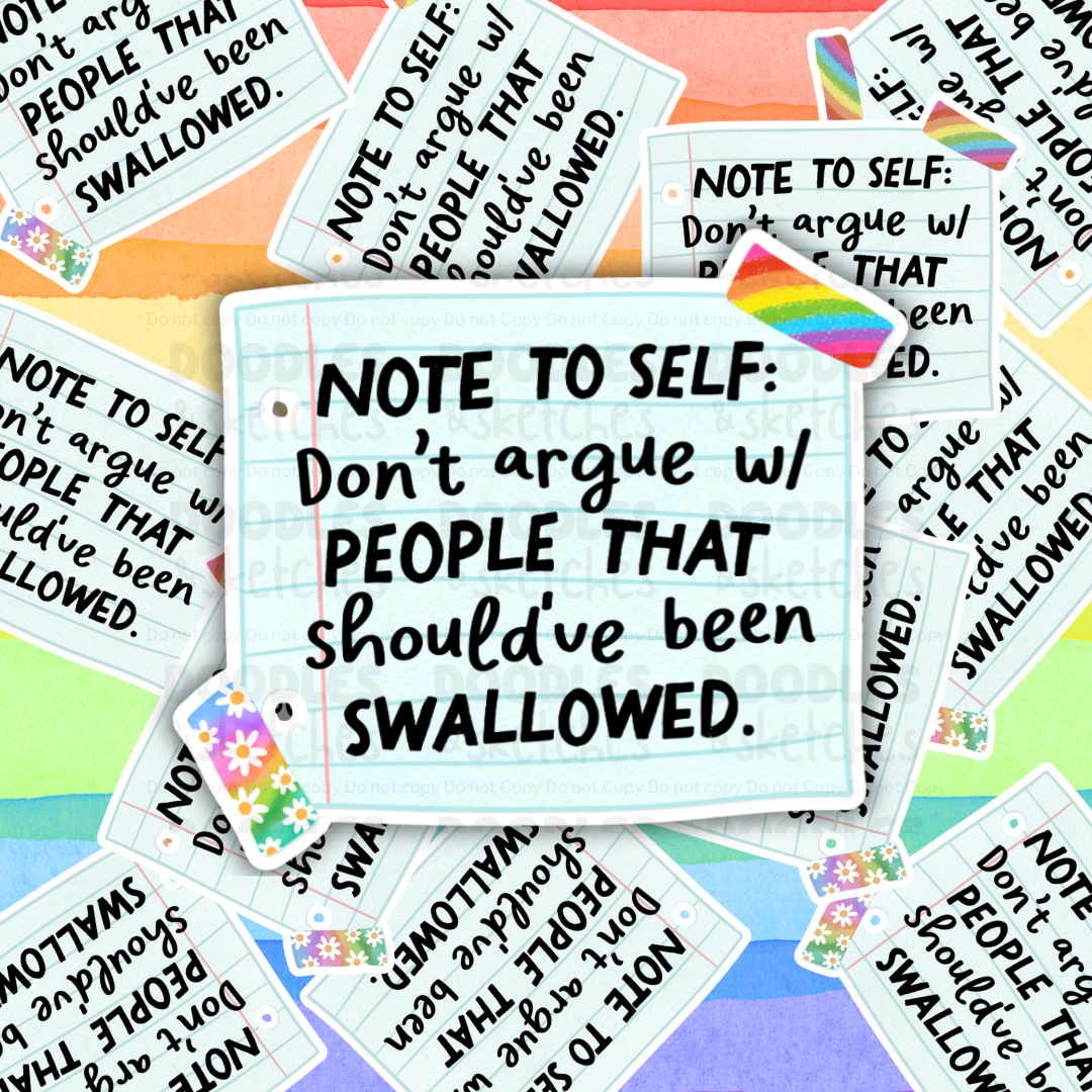 Note To Self Sticker