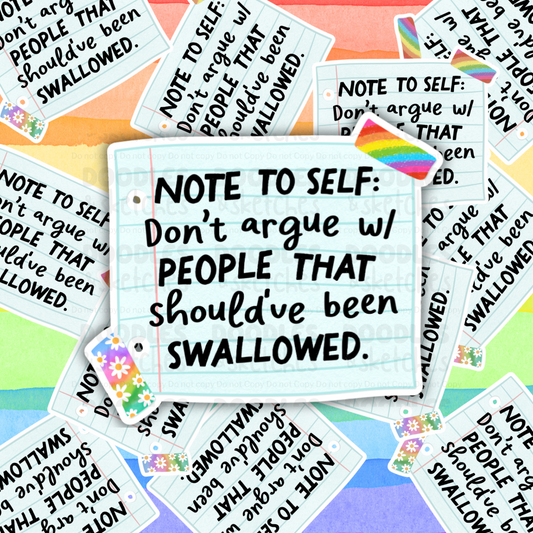 Note To Self Sticker