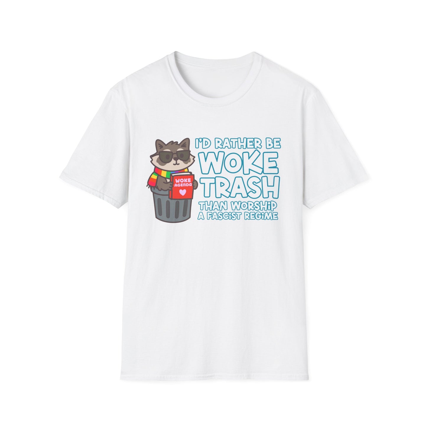 Woke Trash Raccoon Shirt – Anti-Fascist Political T-Shirt
