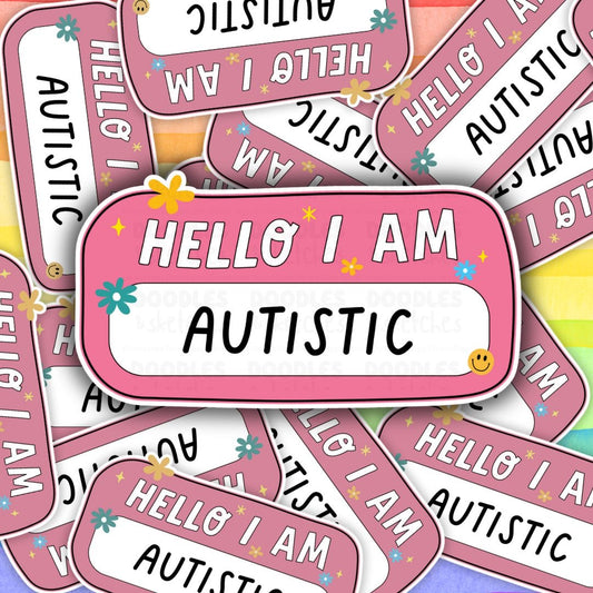Hello Tag Autistic Sticker