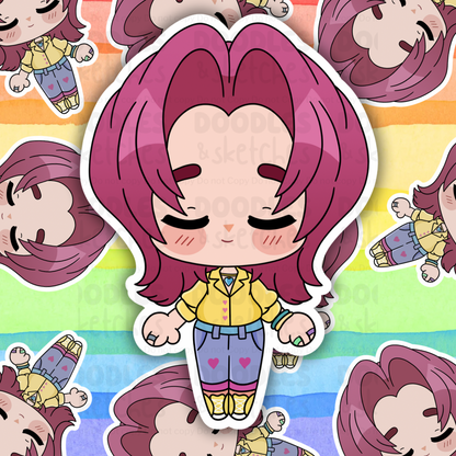 KPop Chibi Girls and Guys Sticker Set