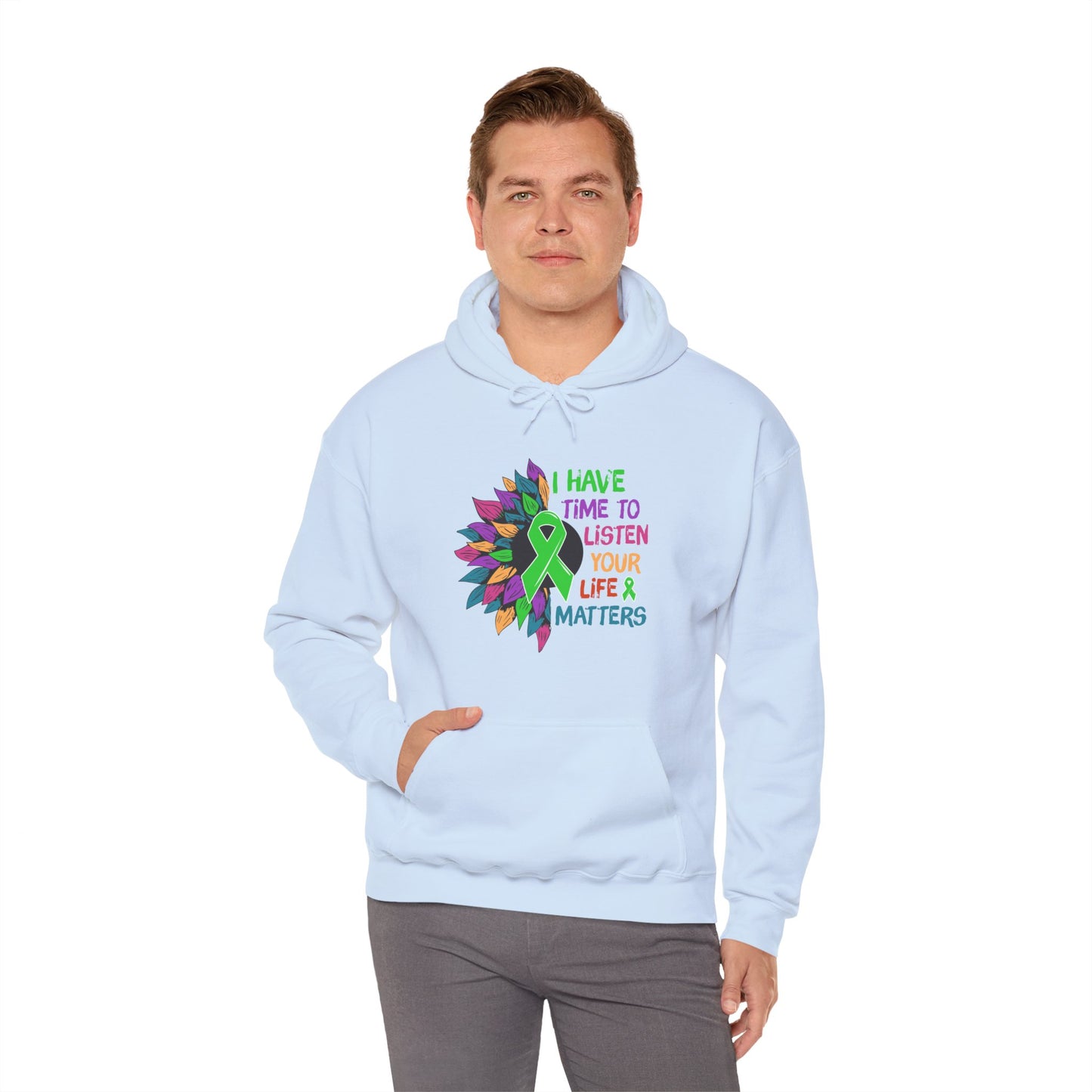 I Have Time to Listen Mental Health Hooded Sweatshirt