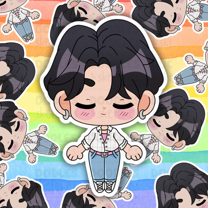 KPop Chibi Girls and Guys Sticker Set