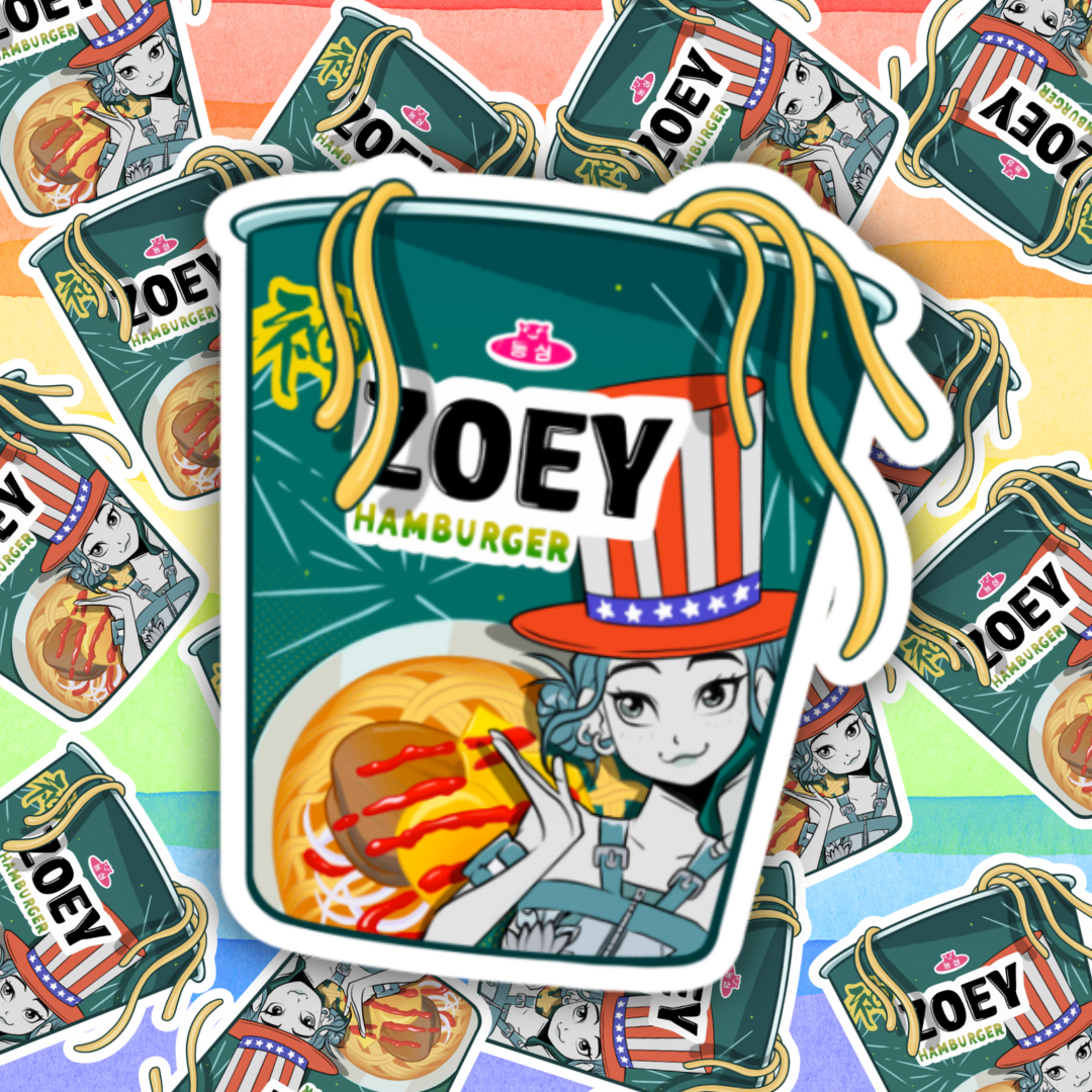 Hunters Ramen Stickers (individuals & set of 3 available)