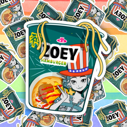 Hunters Ramen Stickers (individuals & set of 3 available)
