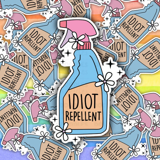Idiot Repellent Sticker