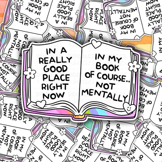 In a Really Good Place Bookish Sticker