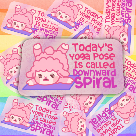 Downward Spiral Sticker