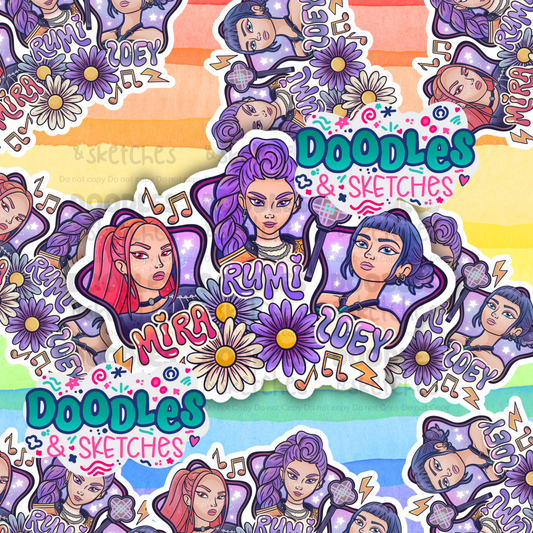Demon Hunters Stars Sticker