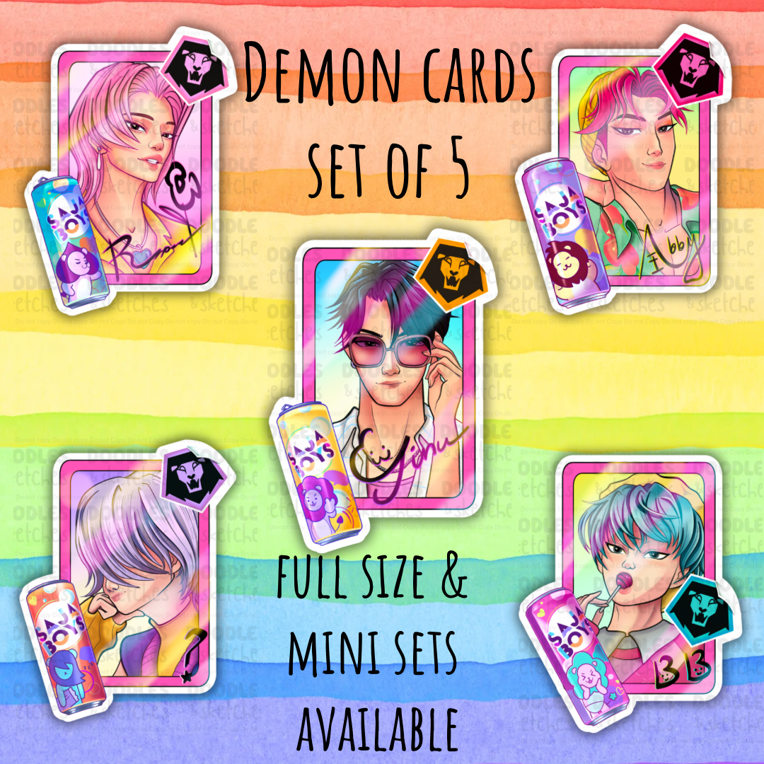 Demon Cards Sticker Set