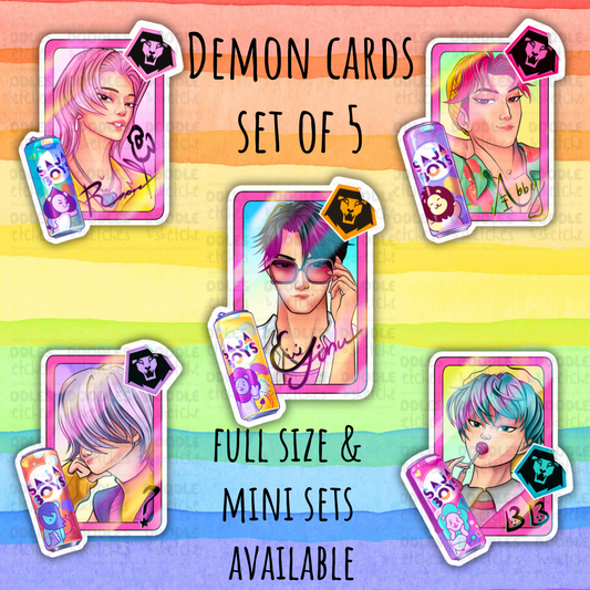 Demon Cards Sticker Set