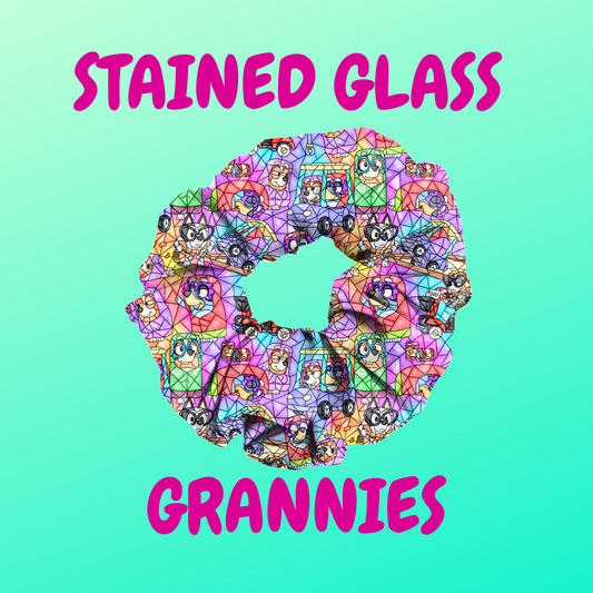 Stained Glass Grannies – Scrunchie or Headbands