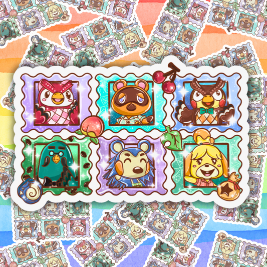 Crossing Friends Stamps Sticker